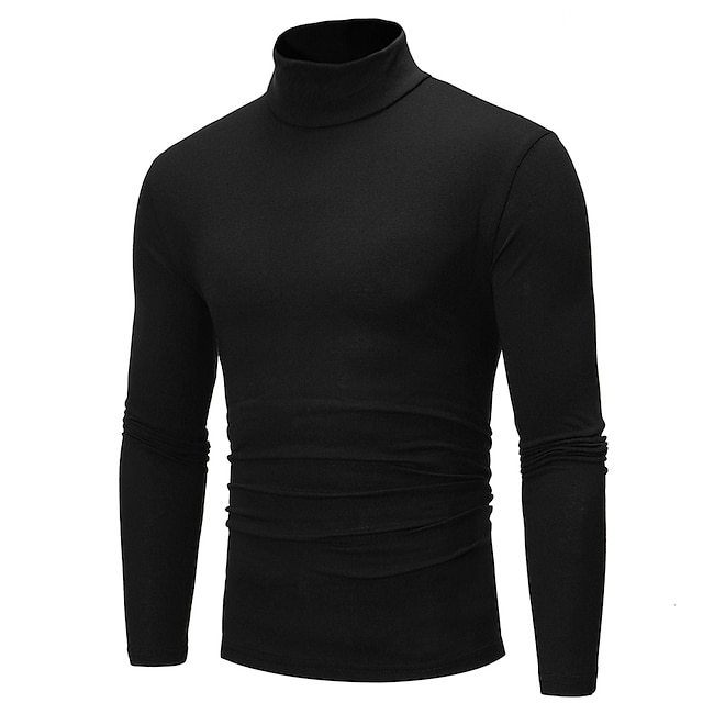 2024 Men's Turtleneck Solid Color Vintage Cashmere Warm Shirt