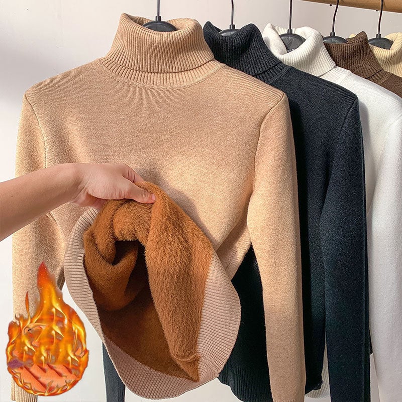 Women's Turtleneck Fleece Pullover Sweater