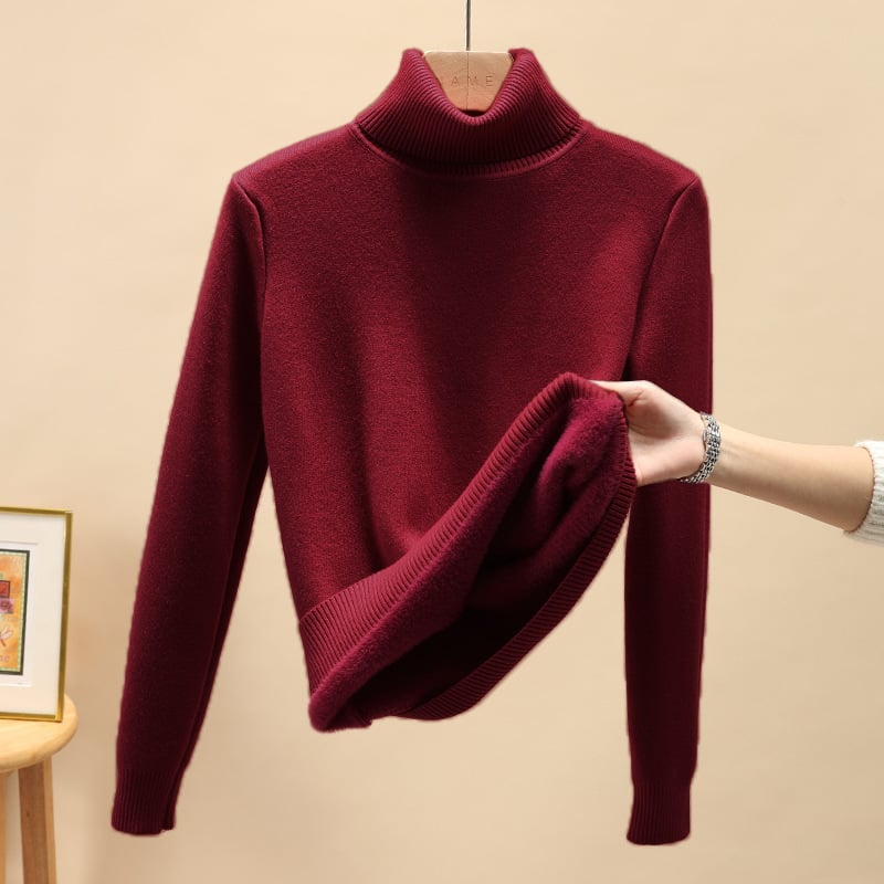 Women's Turtleneck Fleece Pullover Sweater