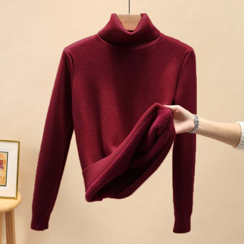 Women's Turtleneck Fleece Pullover Sweater