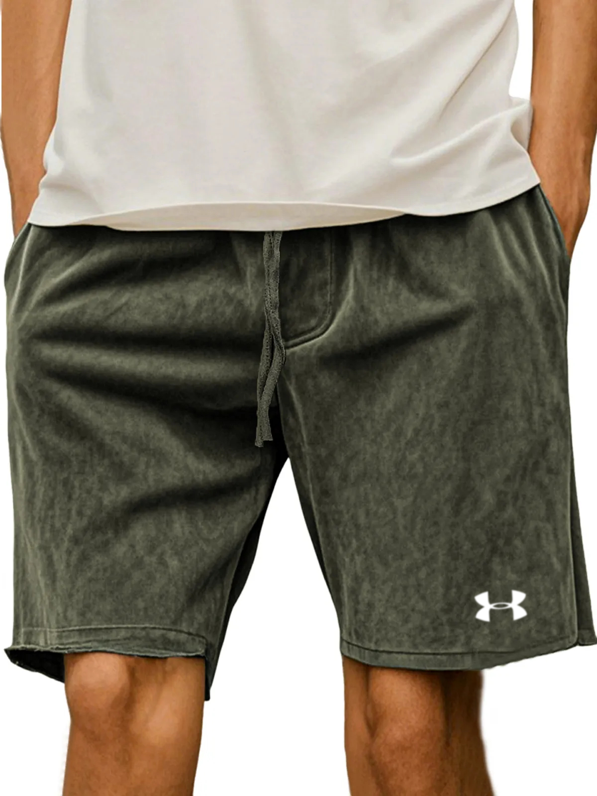 Men's Stylish Suede Retro Versatile Casual Lace Up Loose Daily Shorts