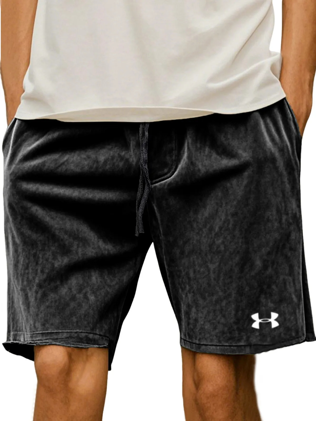 Men's Stylish Suede Retro Versatile Casual Lace Up Loose Daily Shorts