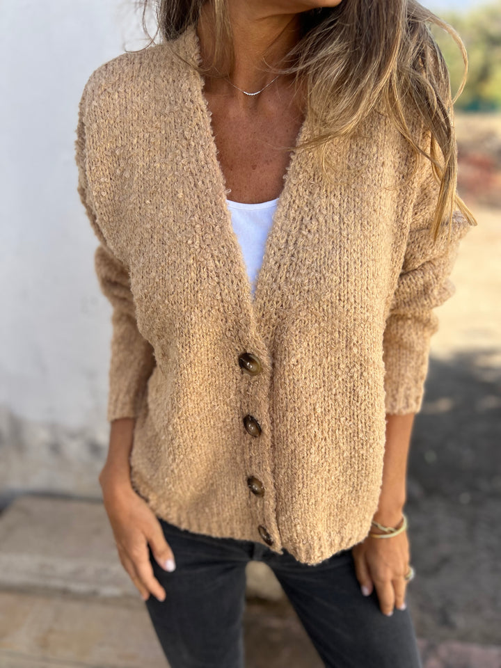New autumn and winter V-neck cashmere sweater cardigan jacket