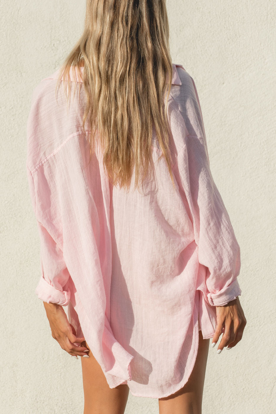 2024Poolside Oversized Button Top