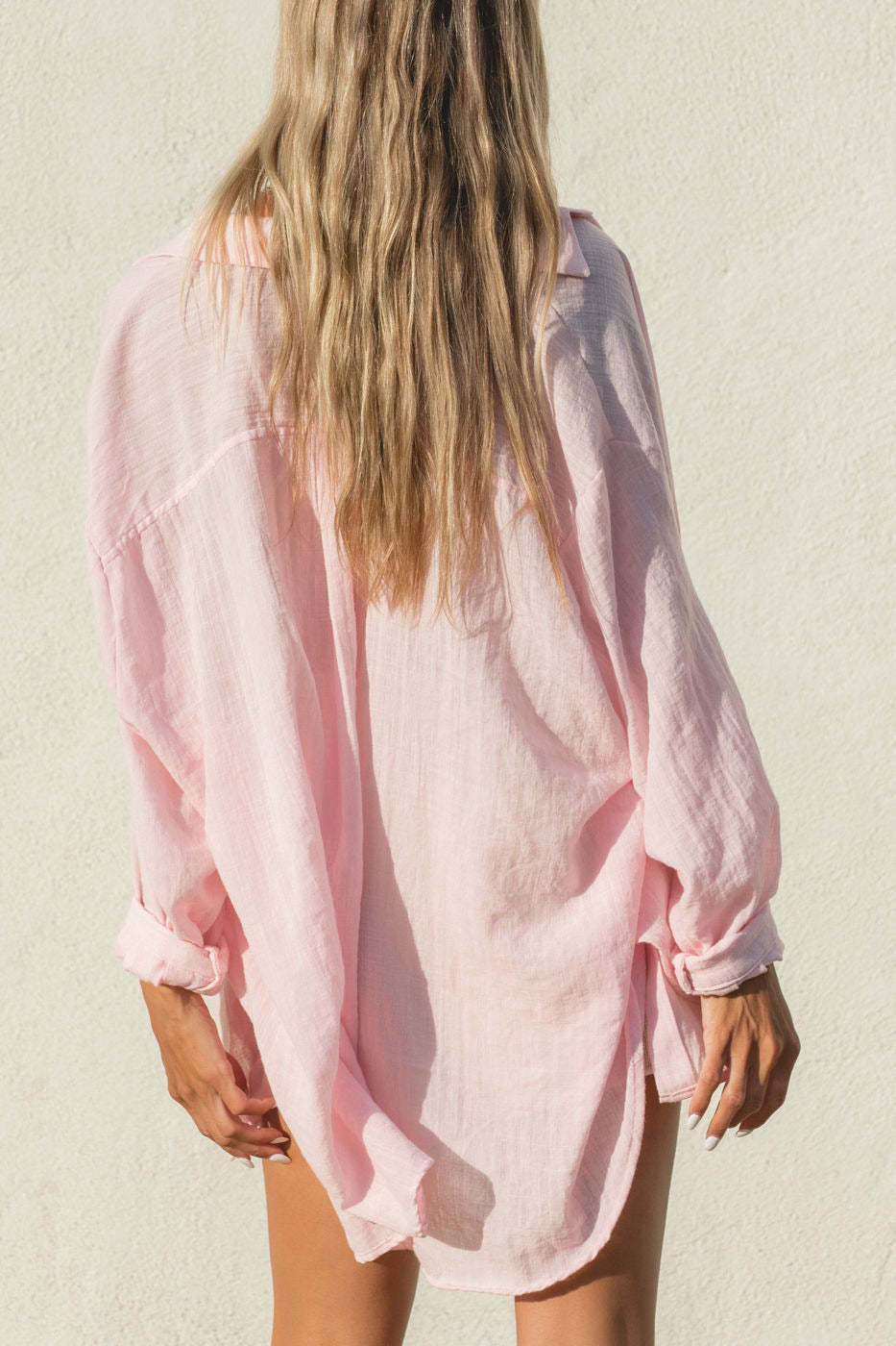 2024Poolside Oversized Button Top