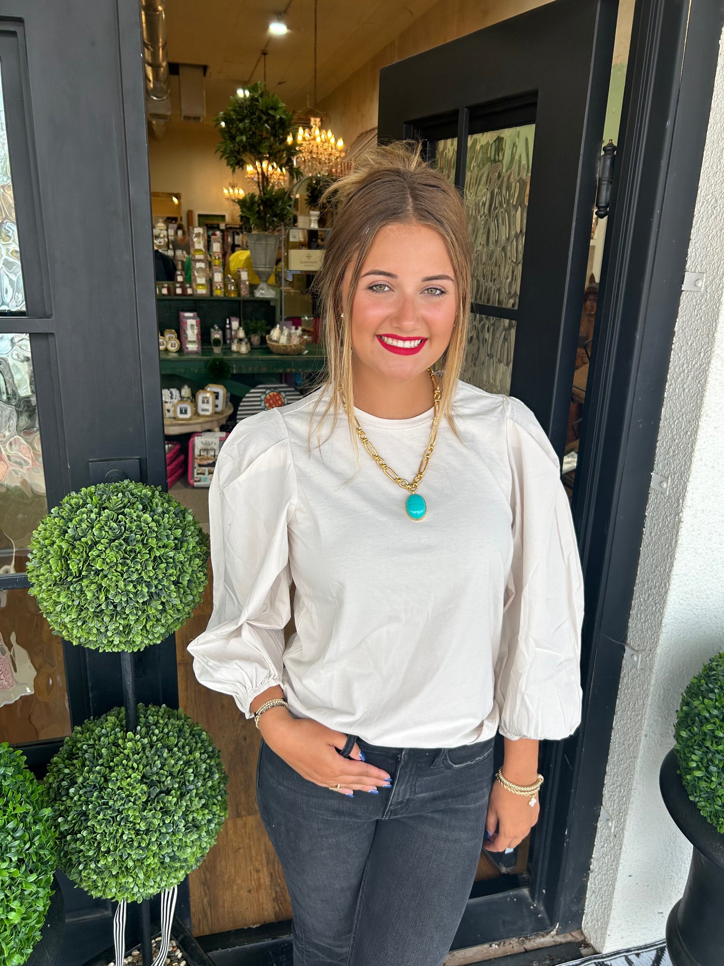 Dillon Poplin Sleeve Tops