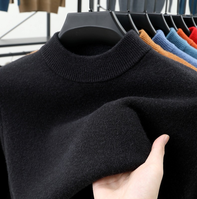 Men's autumn and winter stand collar cashmere warm sweater
