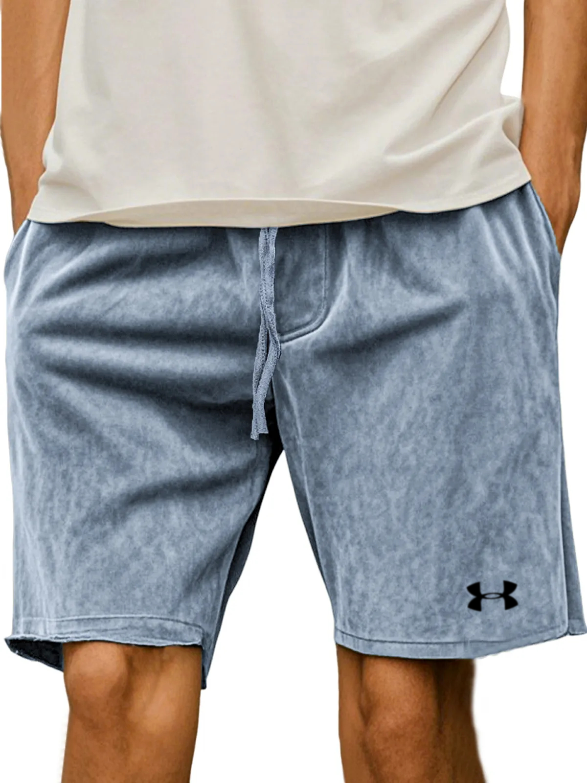 Men's Stylish Suede Retro Versatile Casual Lace Up Loose Daily Shorts