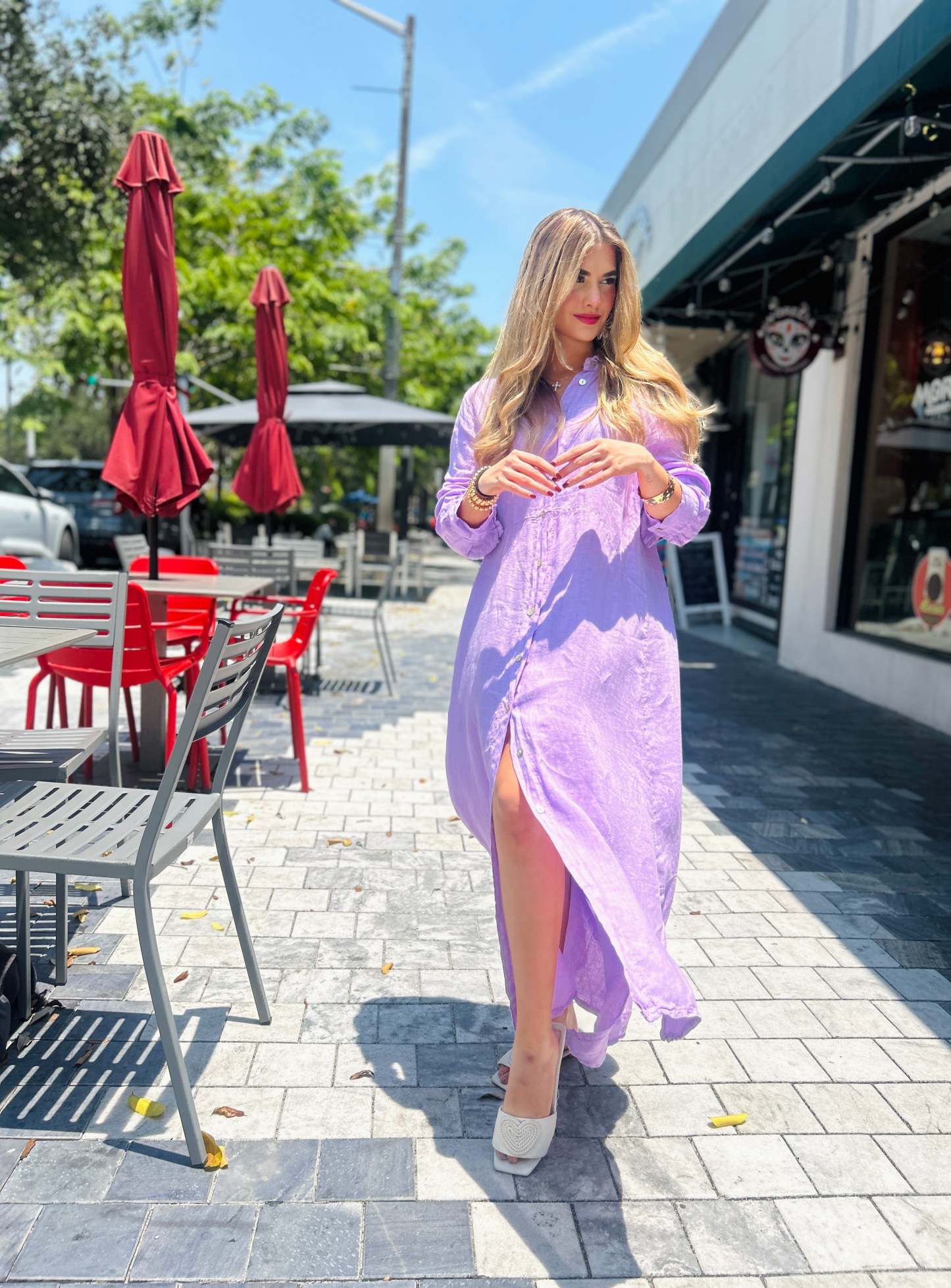 Sicily Linen Maxi Shirt