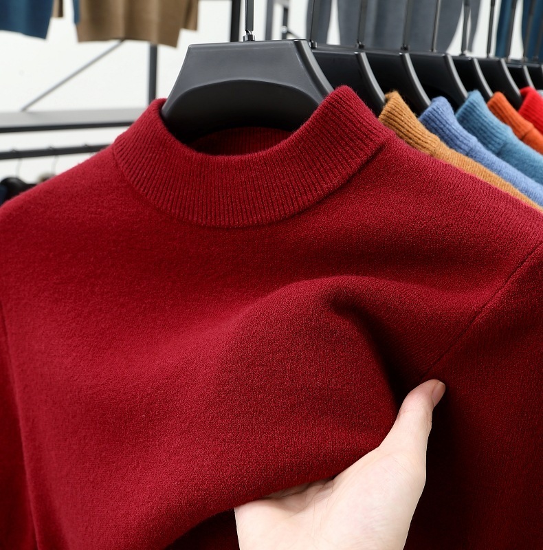 Men's autumn and winter stand collar cashmere warm sweater