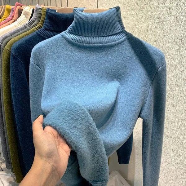 Women's Turtleneck Fleece Pullover Sweater
