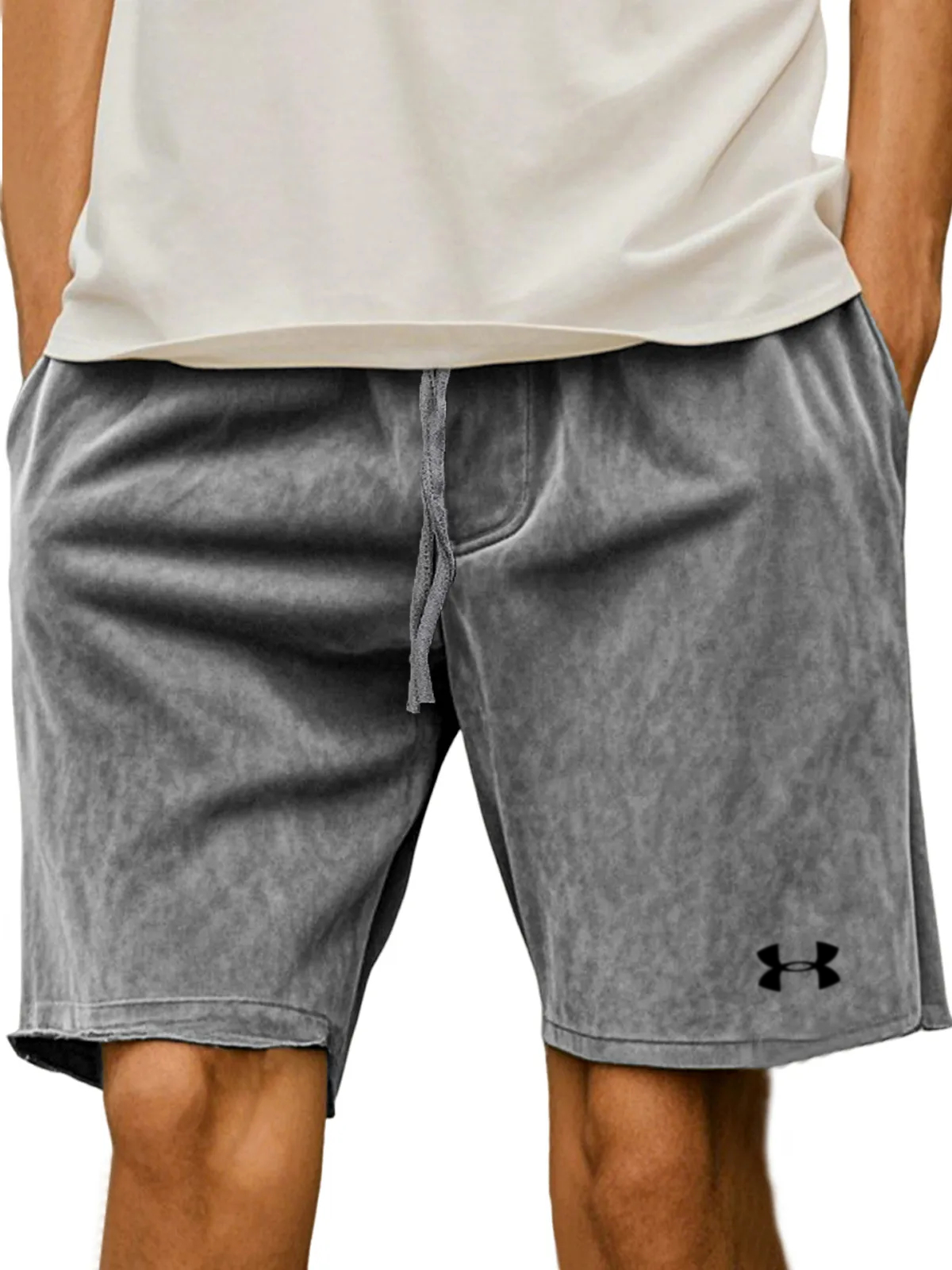 Men's Stylish Suede Retro Versatile Casual Lace Up Loose Daily Shorts