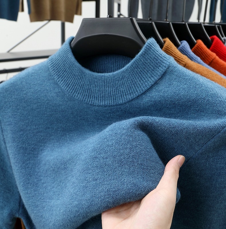 Men's autumn and winter stand collar cashmere warm sweater