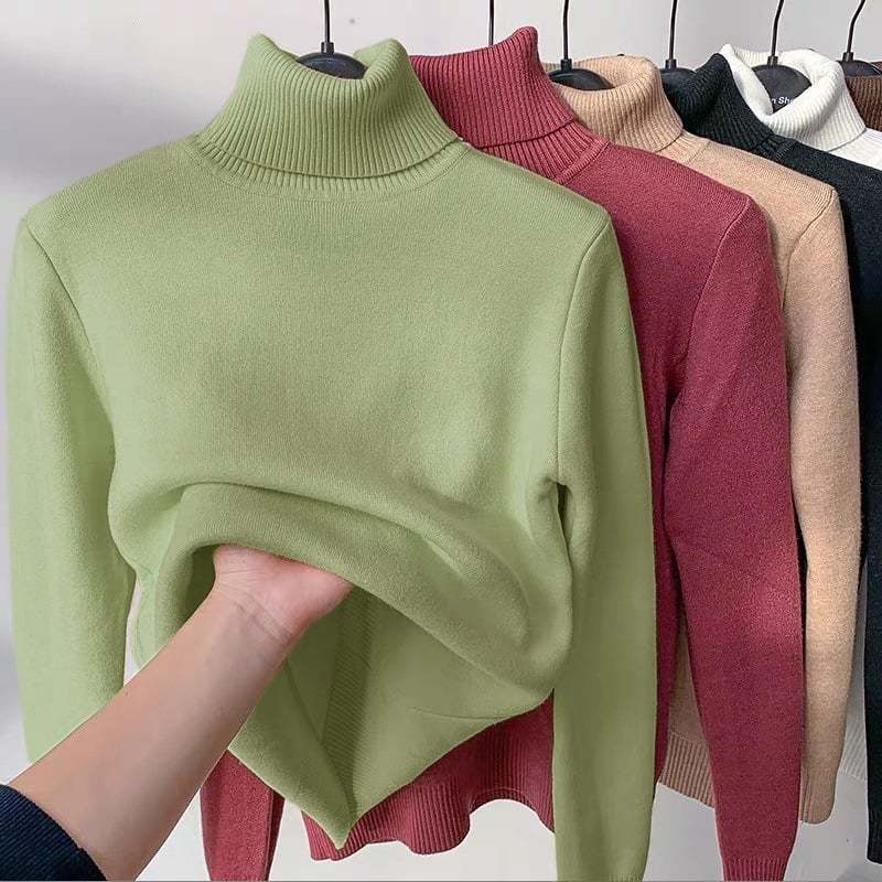 Women's Turtleneck Fleece Pullover Sweater