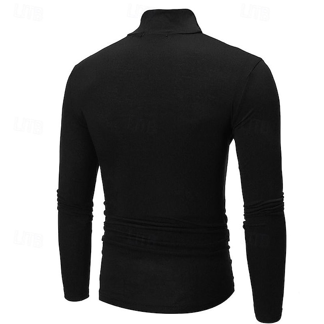 2024 Men's Turtleneck Solid Color Vintage Cashmere Warm Shirt