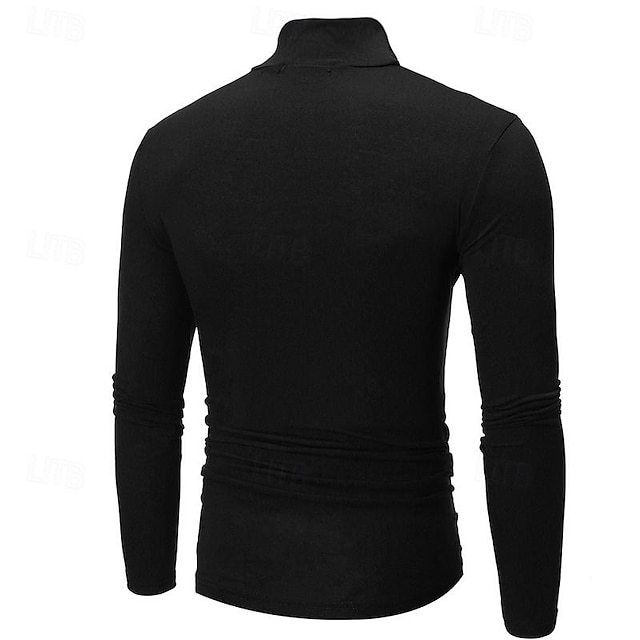 2024 Men's Turtleneck Solid Color Vintage Cashmere Warm Shirt