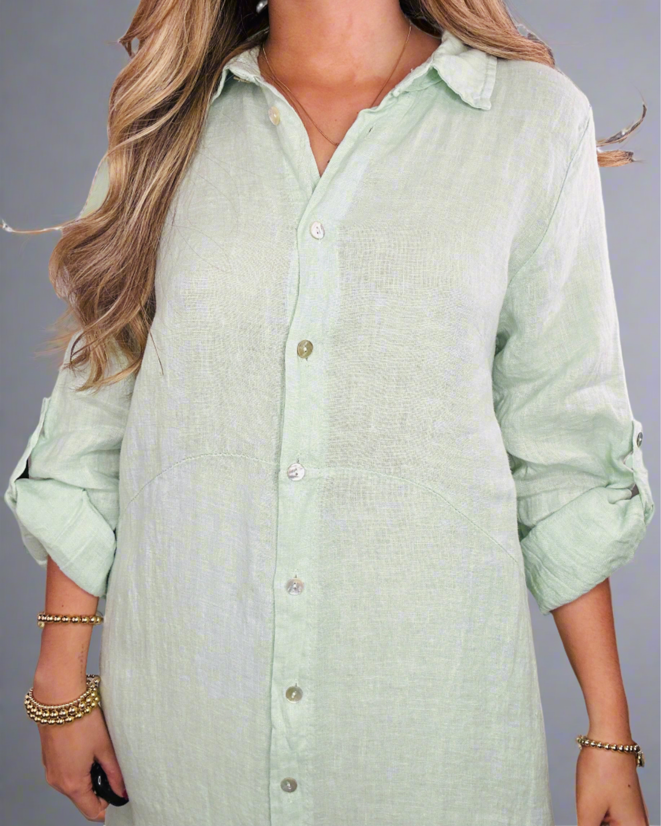Sicily Linen Maxi Shirt