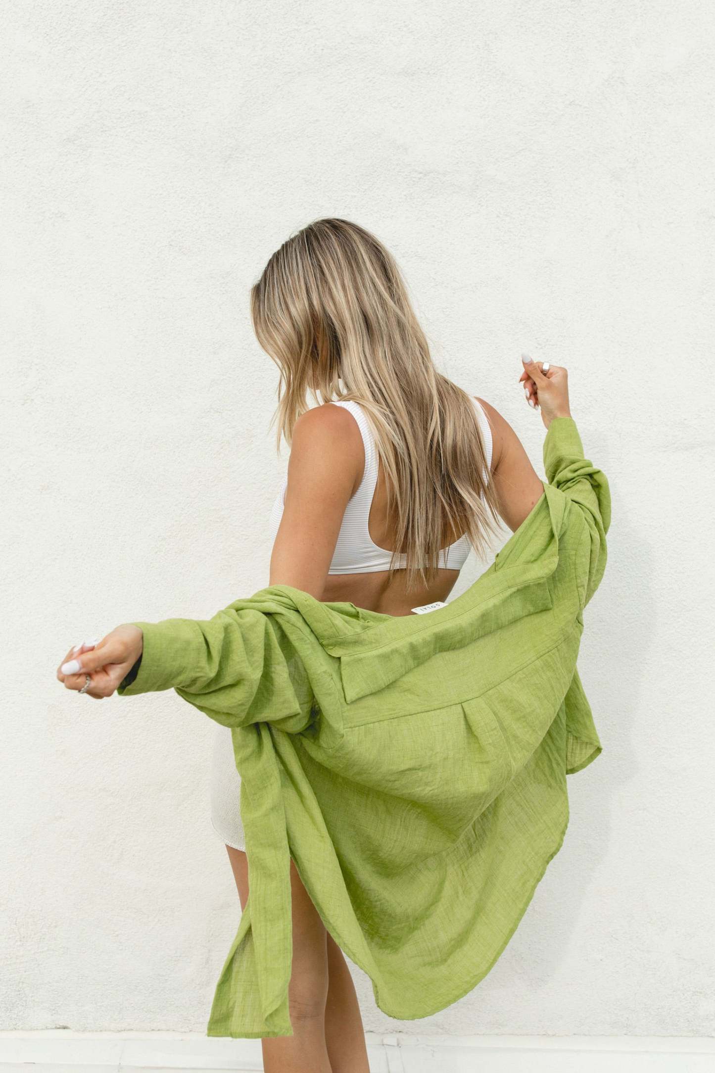 2024Poolside Oversized Button Top
