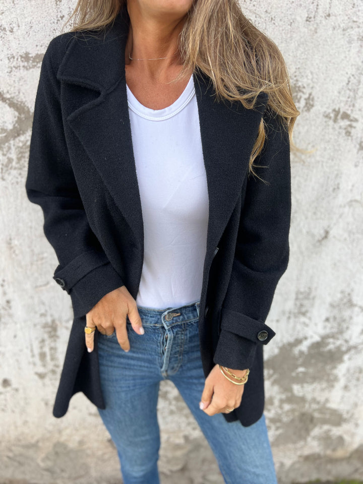 2024 Winter New Wool Lapel Mid-Length Coat