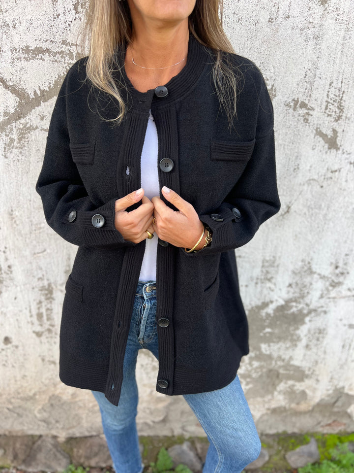 2024 New autumn and winter casual warm mid-length thick sweater coat