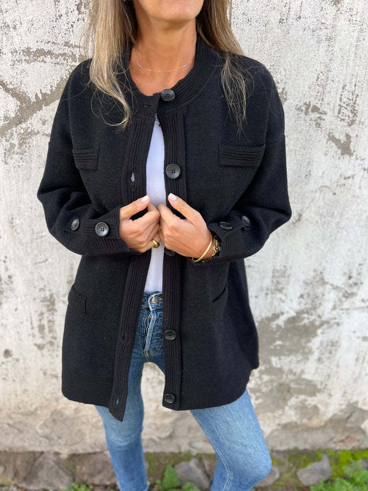 2024 New autumn and winter casual warm mid-length thick sweater coat