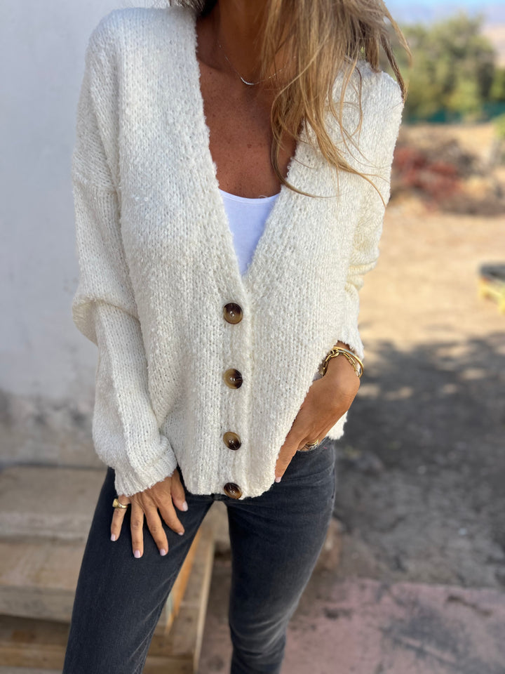 New autumn and winter V-neck cashmere sweater cardigan jacket