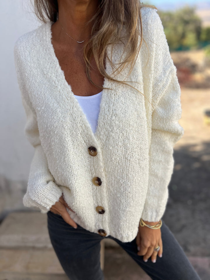 New autumn and winter V-neck cashmere sweater cardigan jacket