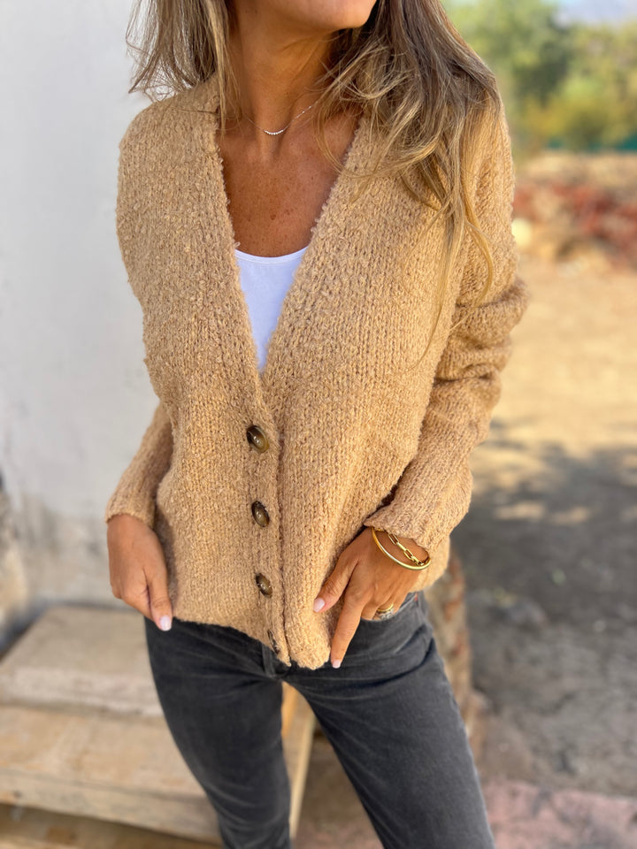 New autumn and winter V-neck cashmere sweater cardigan jacket