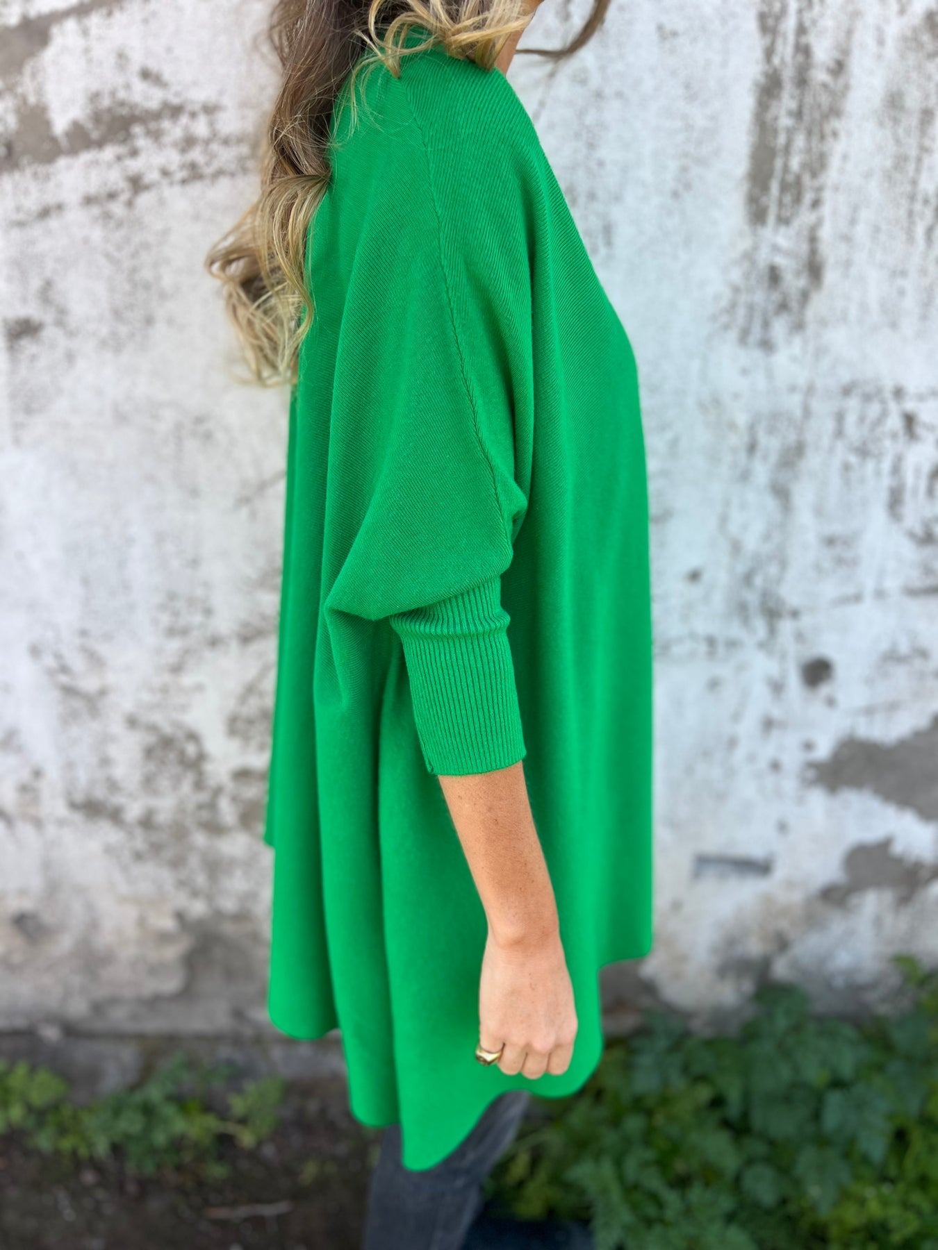 Women's Cashmere Knitted Loose Bat Top