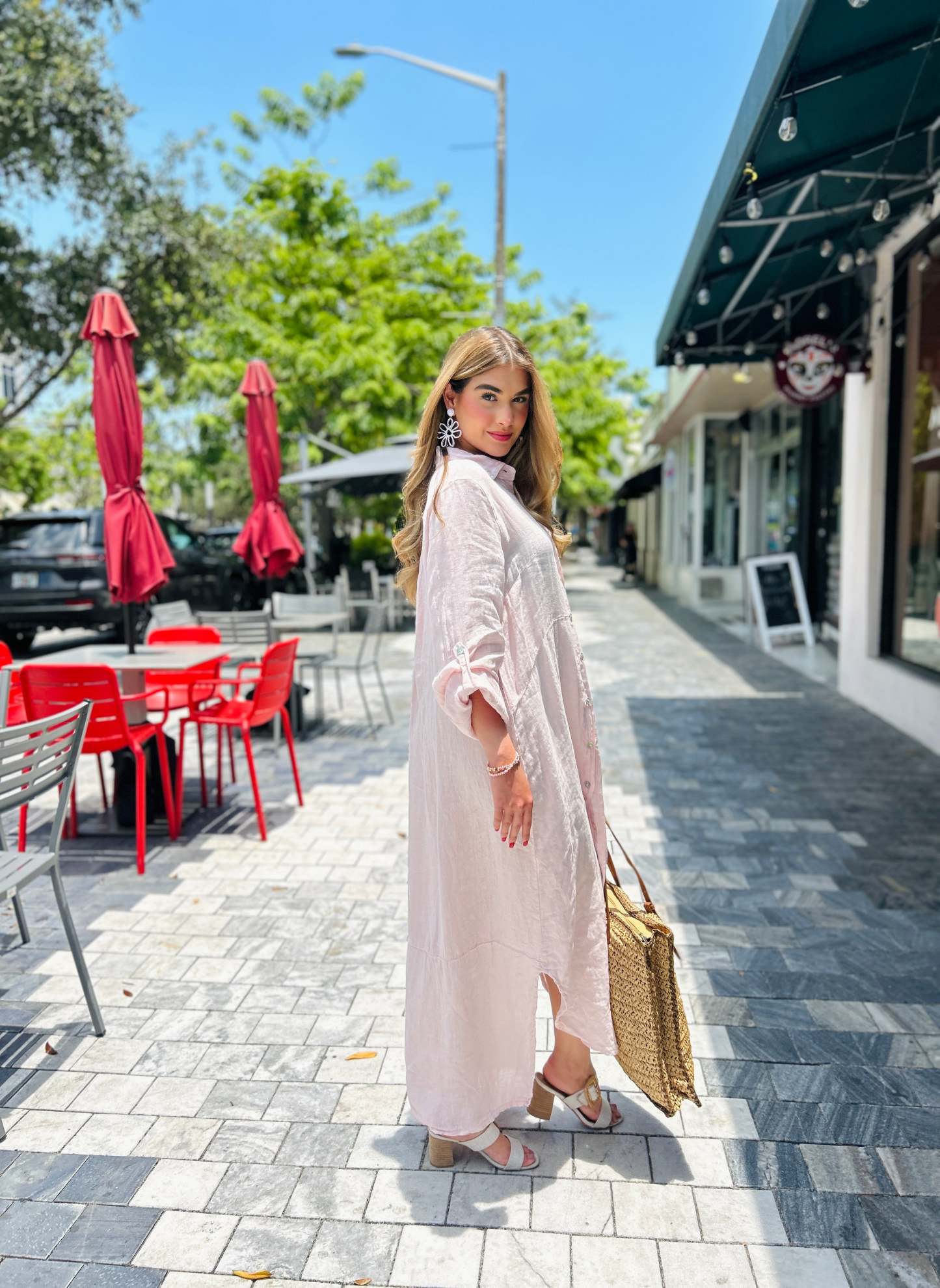 Sicily Linen Maxi Shirt