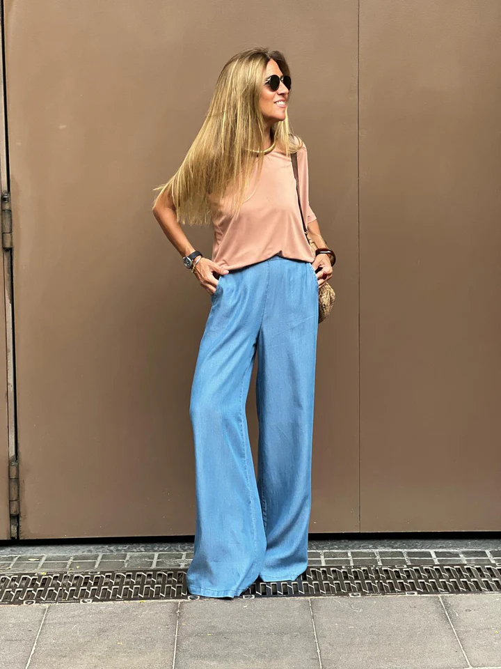 𝐍𝐎𝐑𝐃𝐒𝐓𝐑𝐎𝐌 Women's summer tencel Soft Wide-Leg Trousers