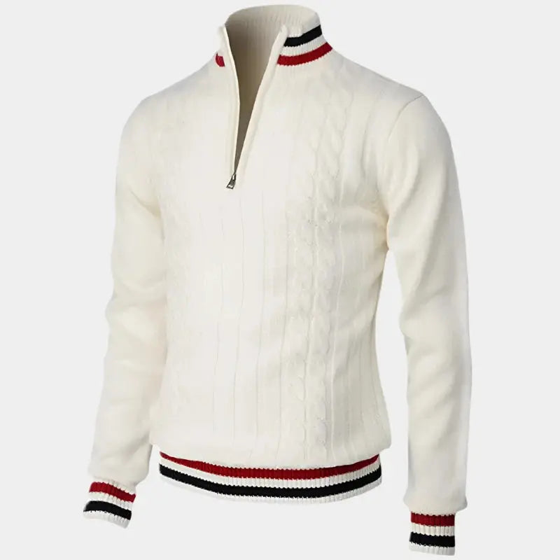 Men's Cashmere Half Zip Turtleneck Sweater