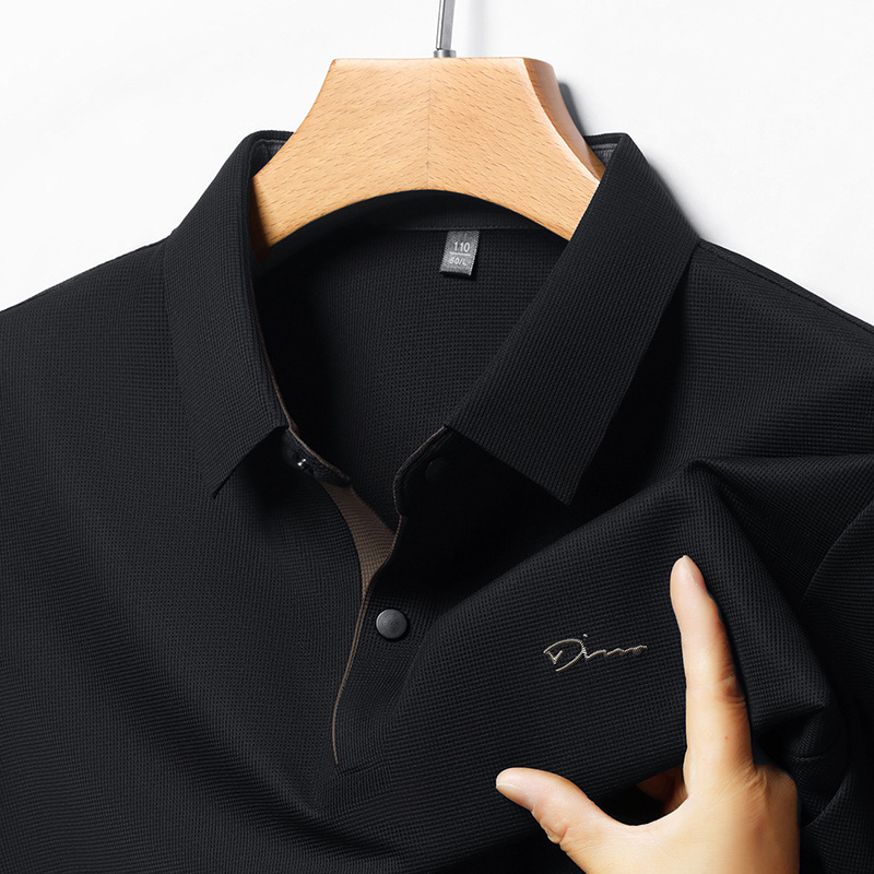 Men's summer embroidered logo high quality business polo shirt