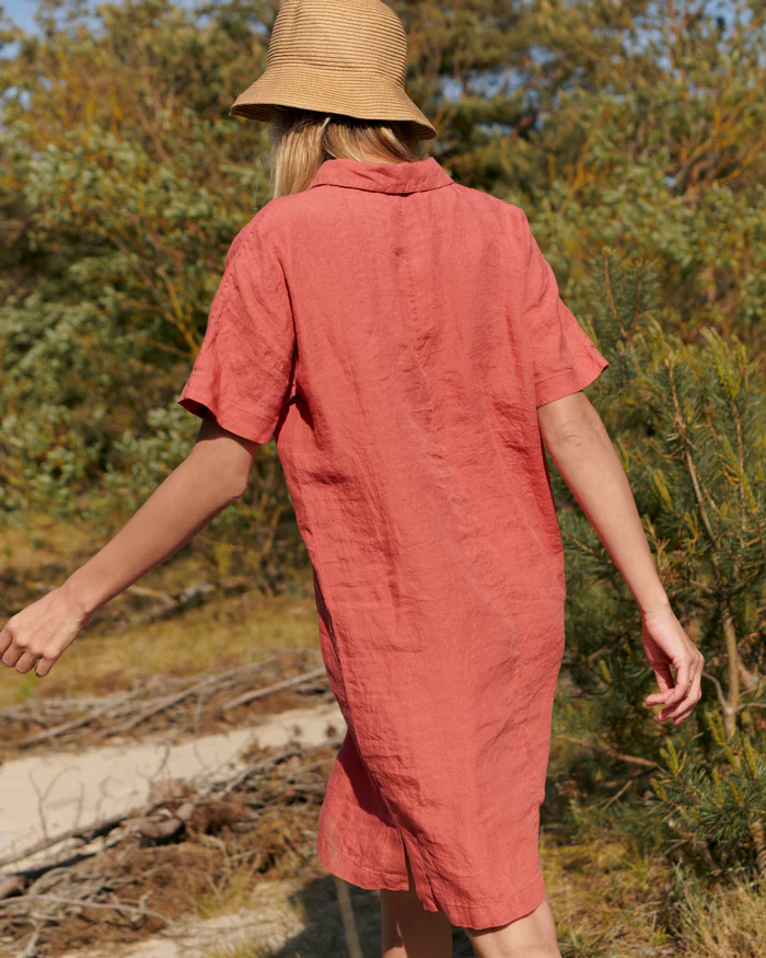 2024linen shirt dress