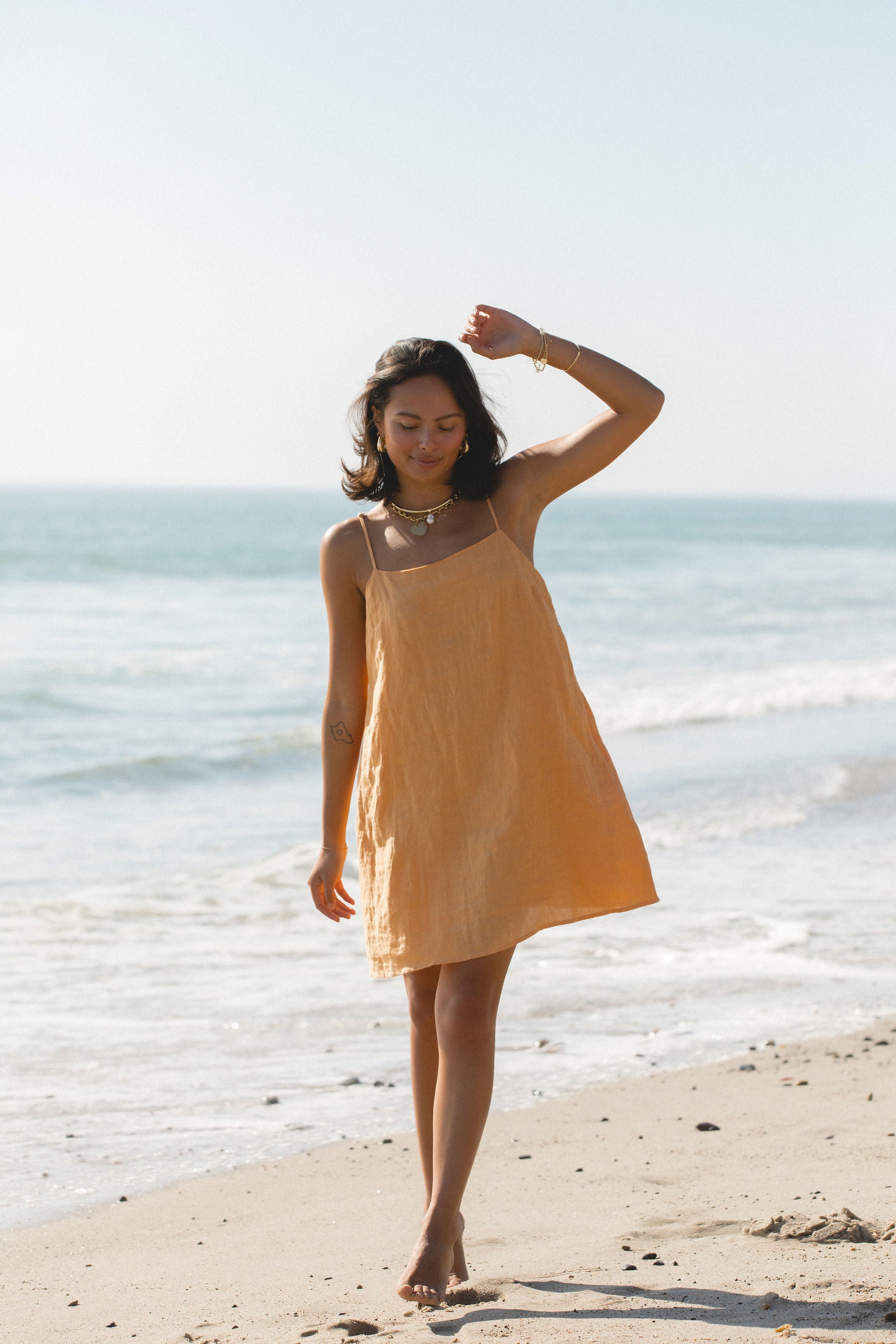 2024Sicily Linen Mini Dress