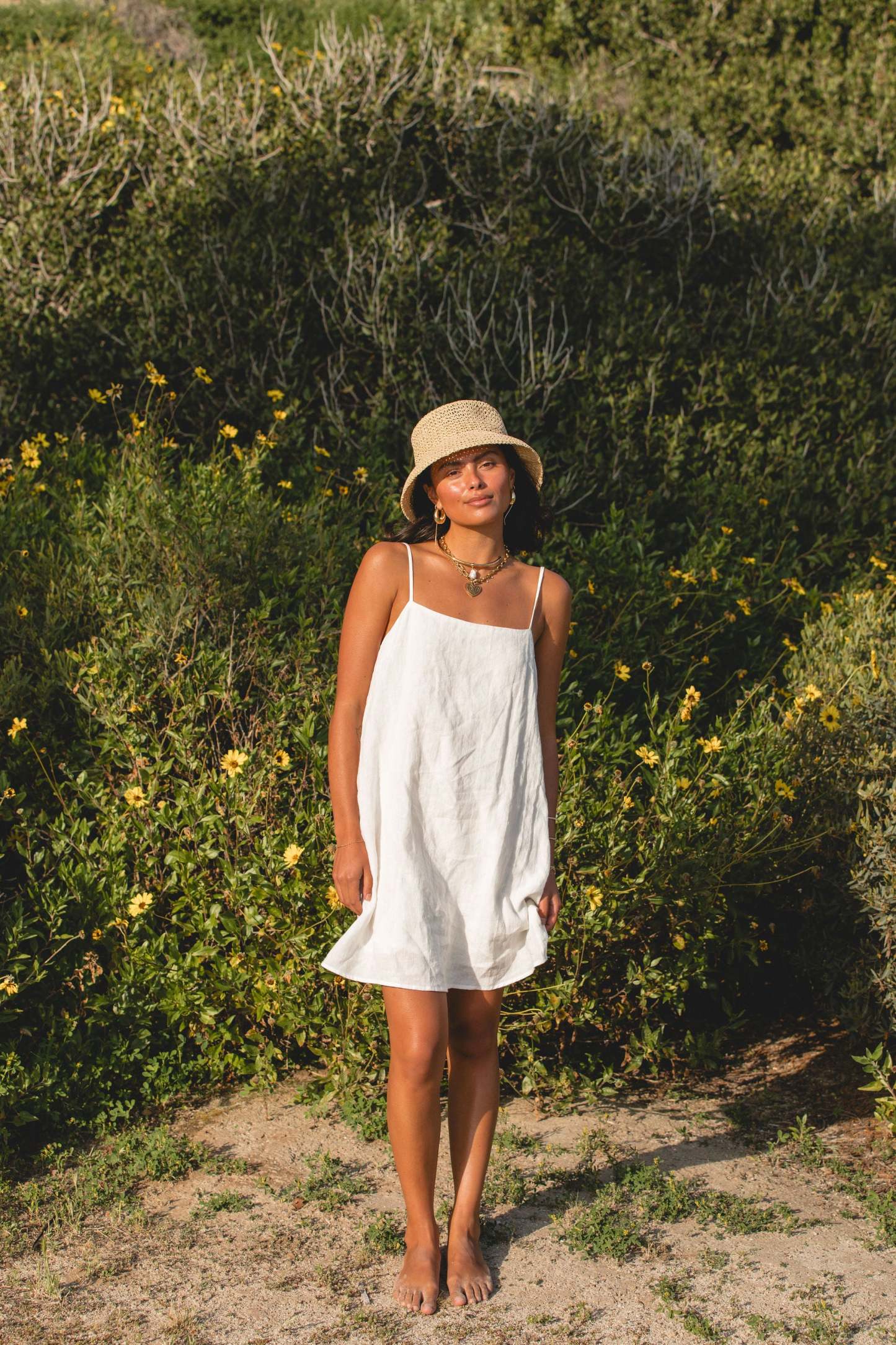 2024Sicily Linen Mini Dress