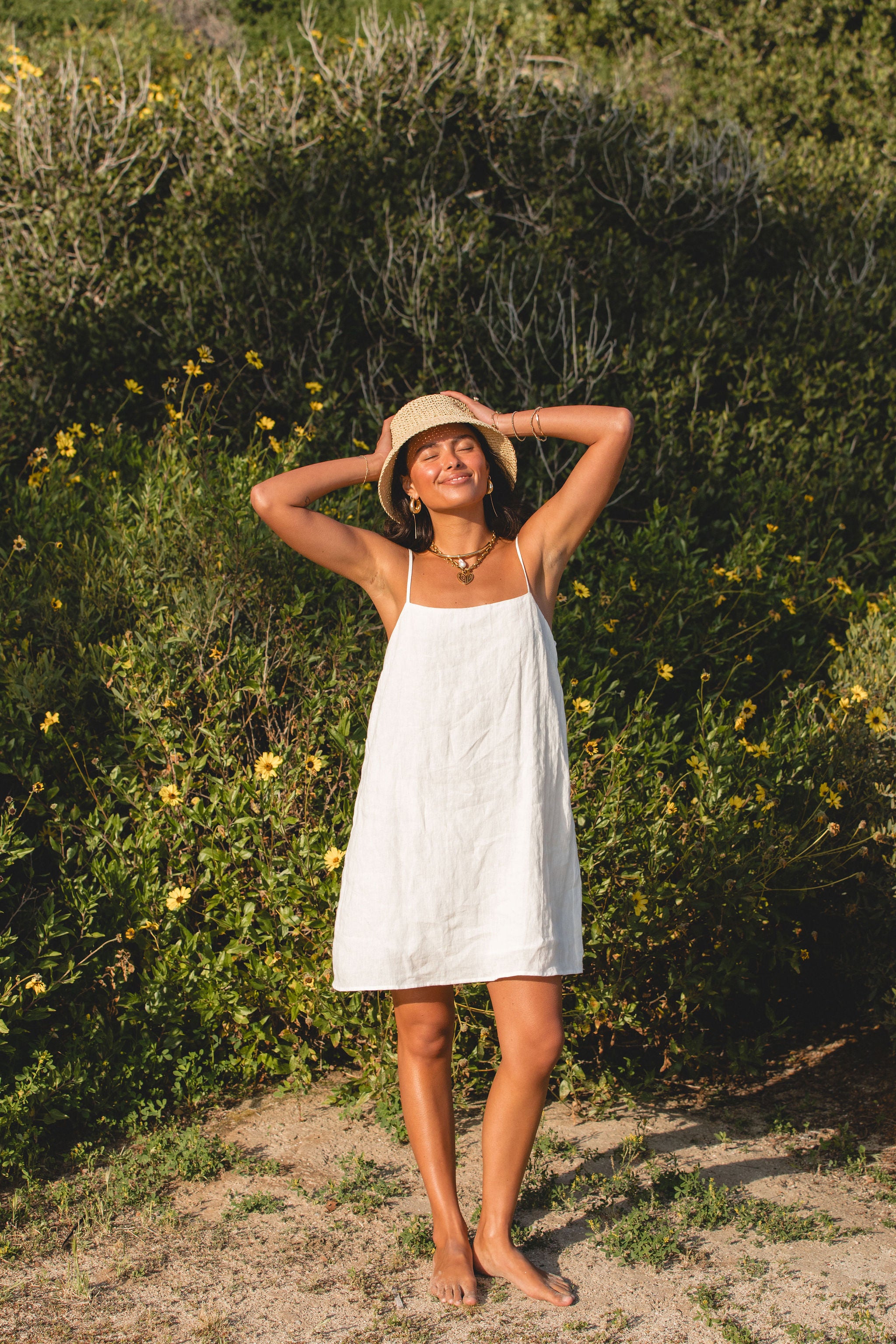 2024Sicily Linen Mini Dress