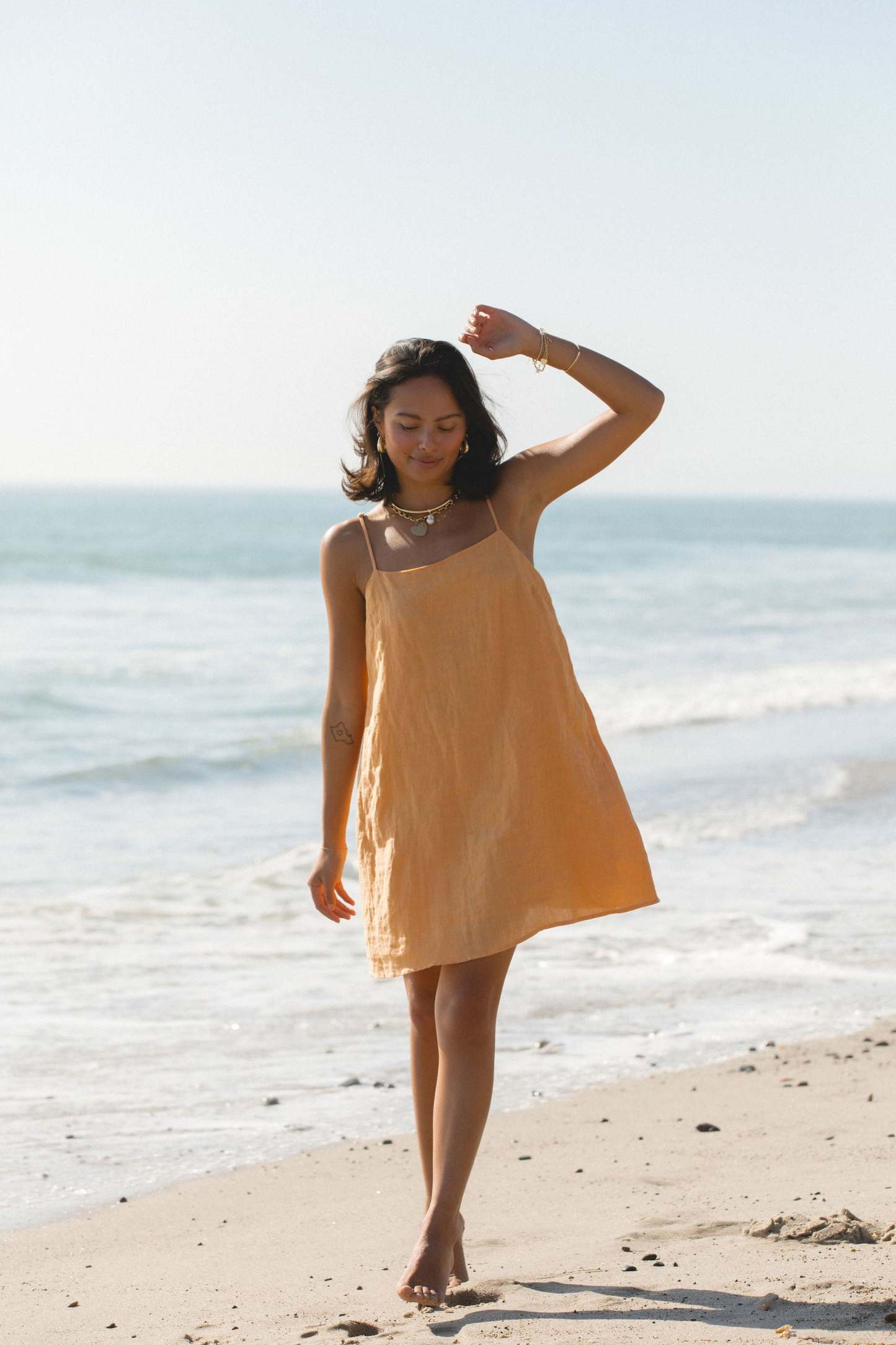 2024Sicily Linen Mini Dress