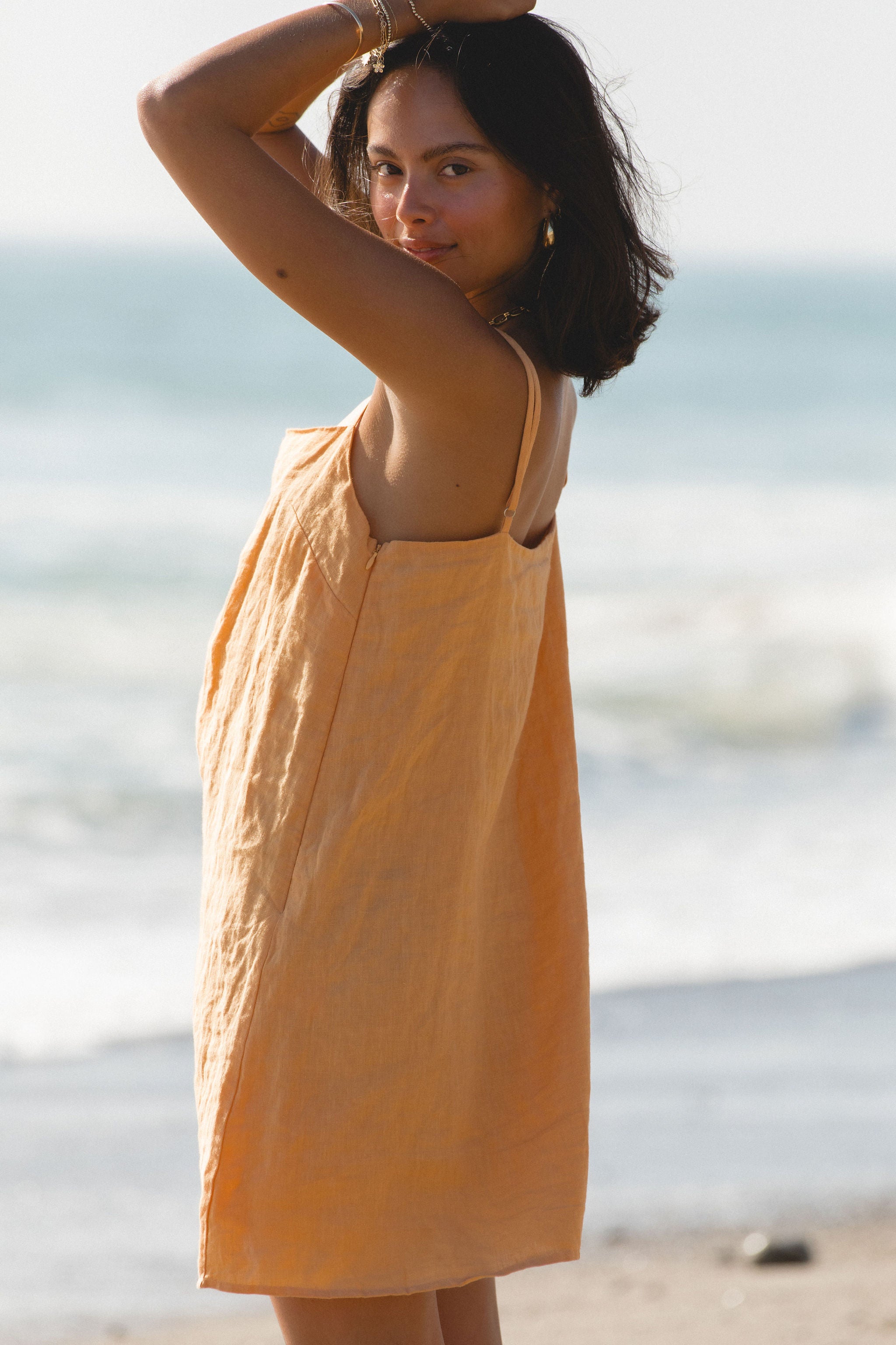 2024Sicily Linen Mini Dress