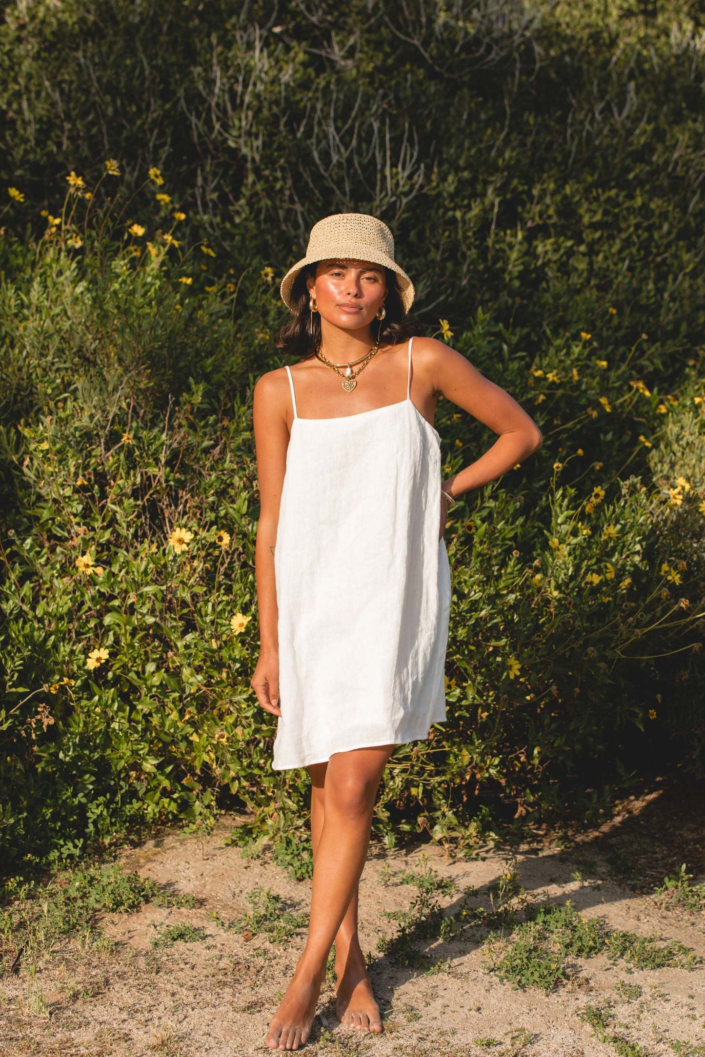 2024Sicily Linen Mini Dress