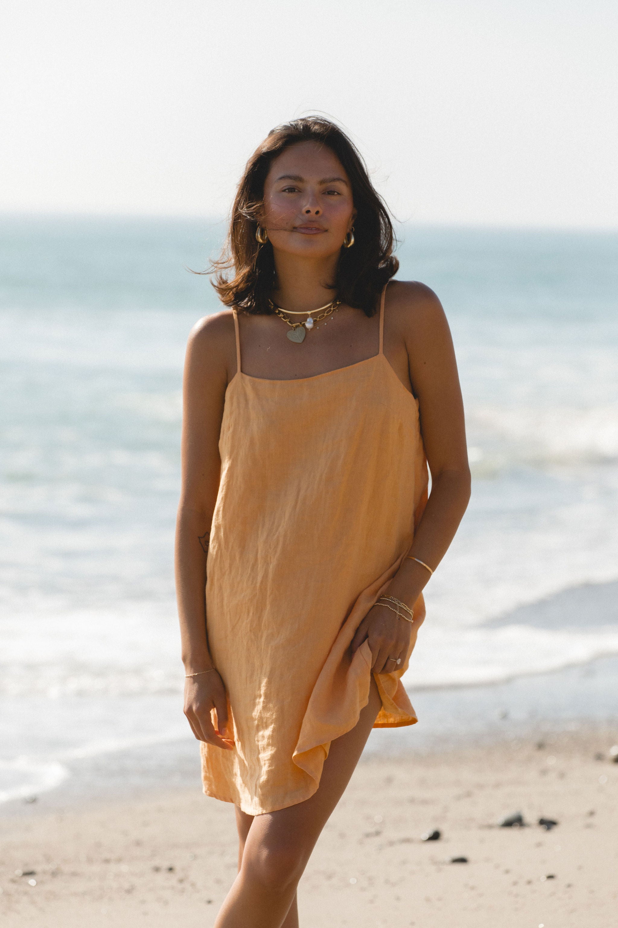 2024Sicily Linen Mini Dress
