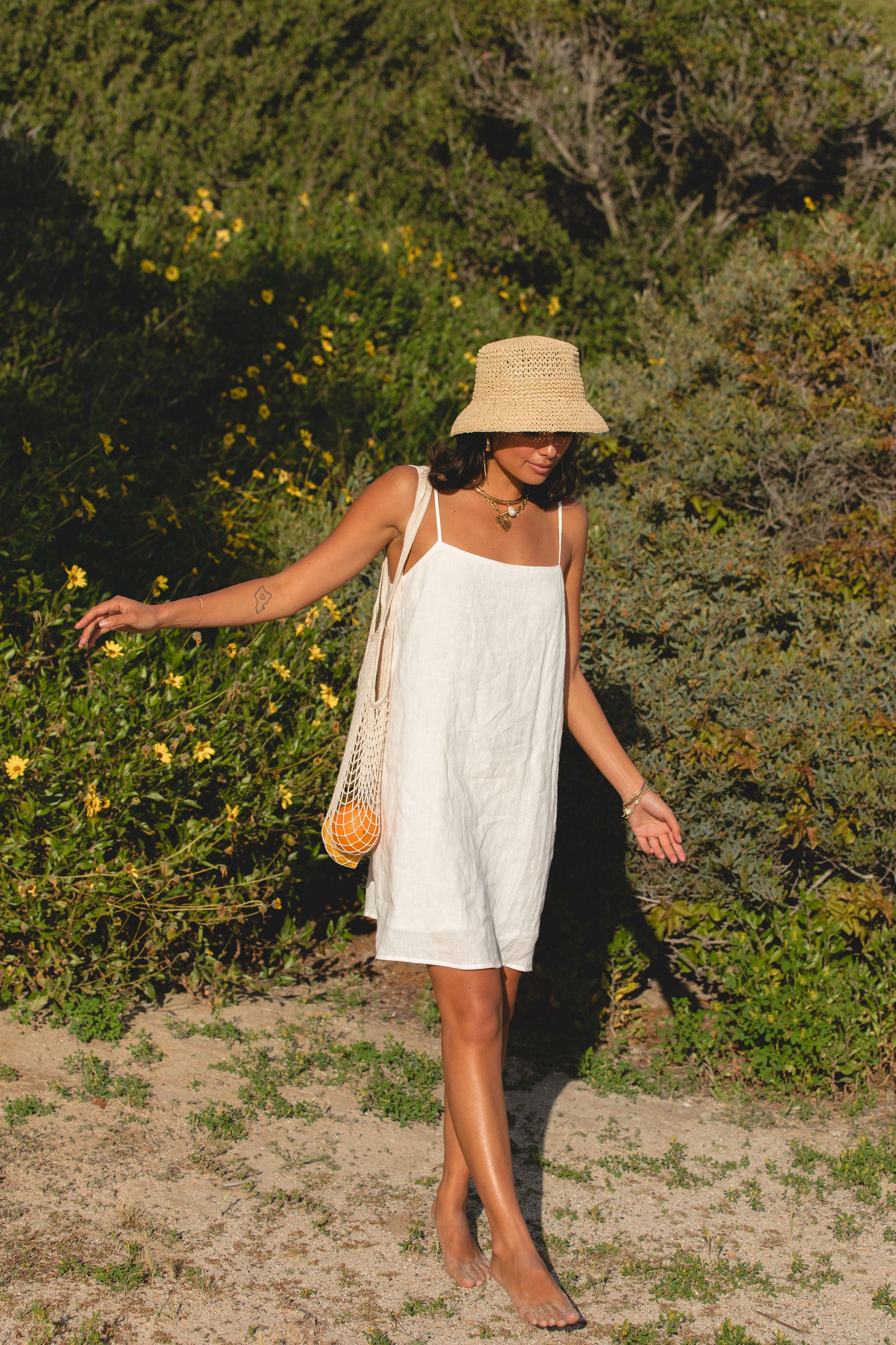 2024Sicily Linen Mini Dress