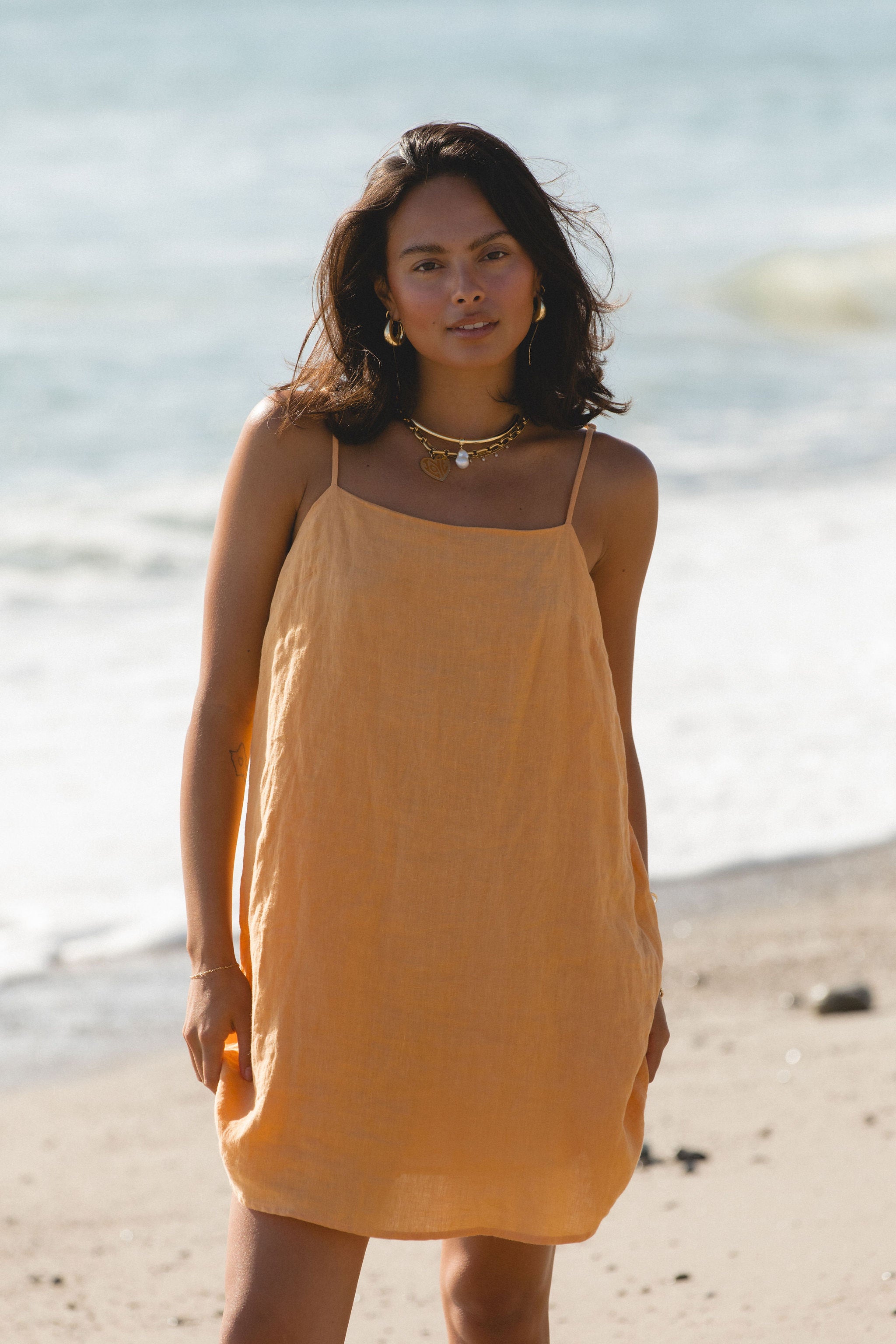 2024Sicily Linen Mini Dress