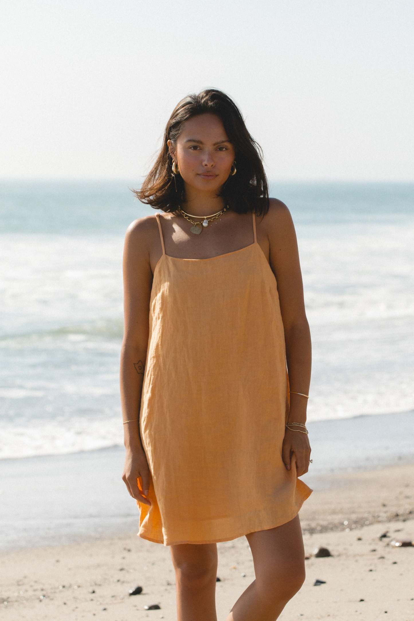 2024Sicily Linen Mini Dress