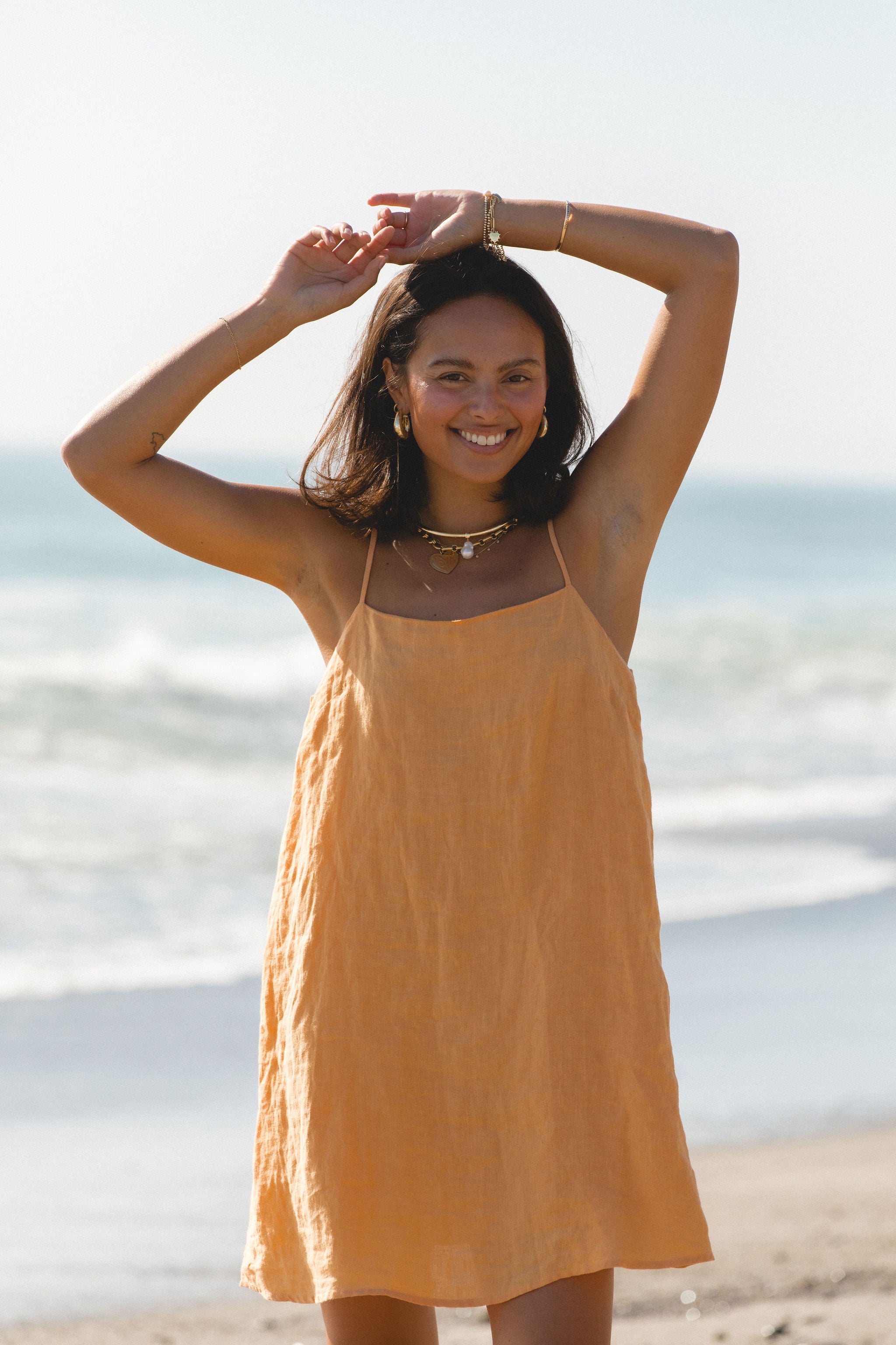 2024Sicily Linen Mini Dress