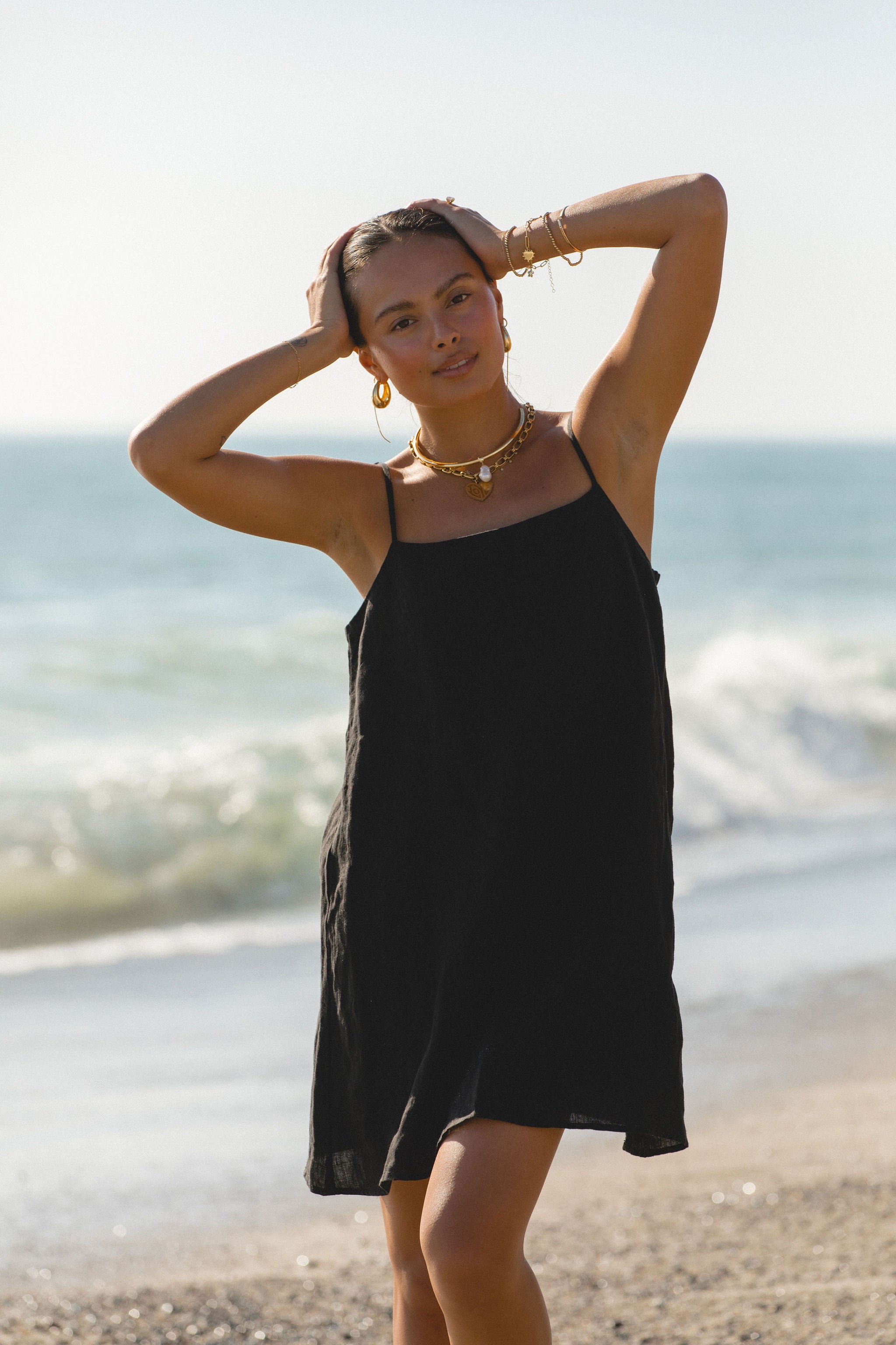 2024Sicily Linen Mini Dress