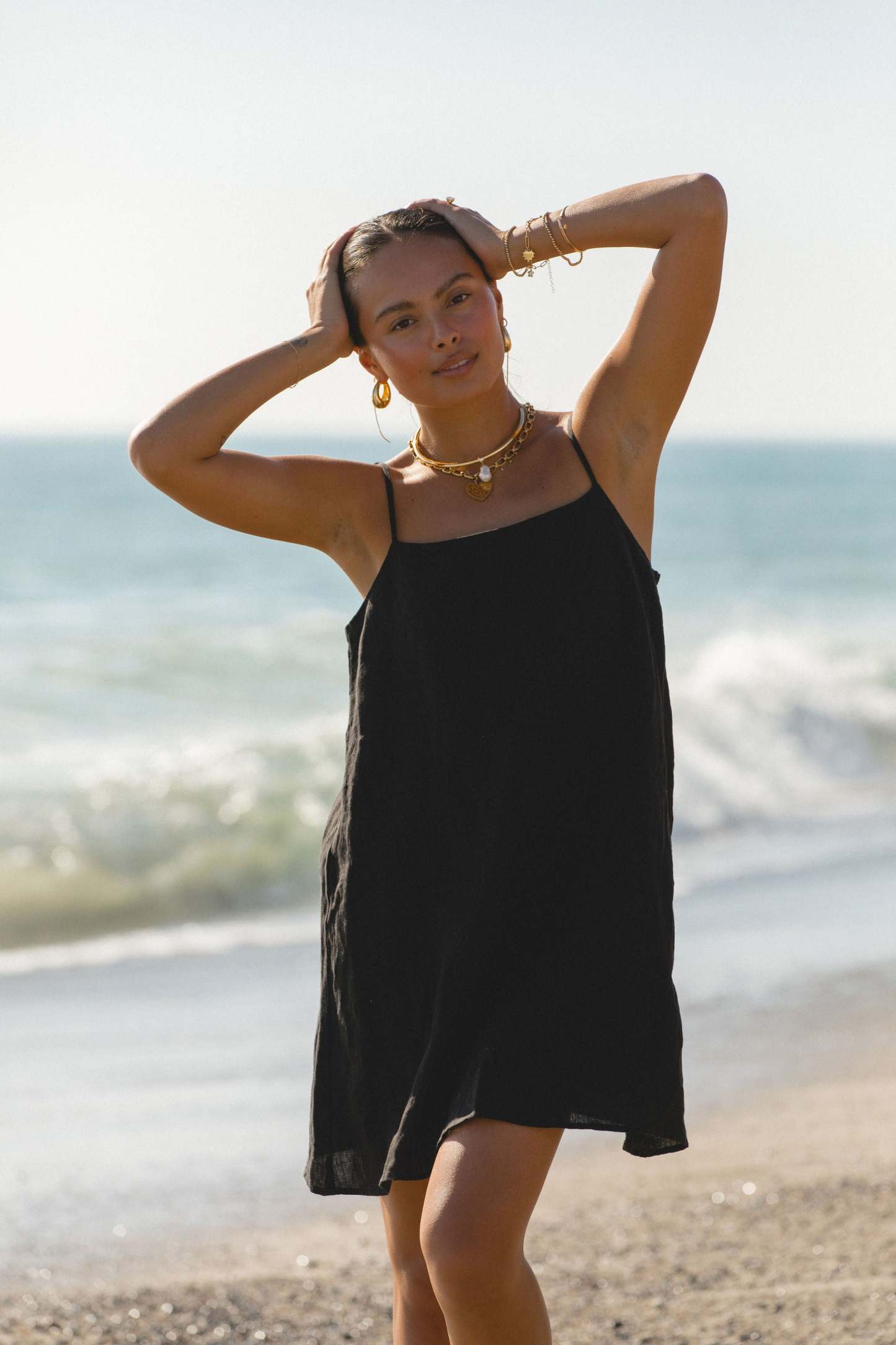 2024Sicily Linen Mini Dress