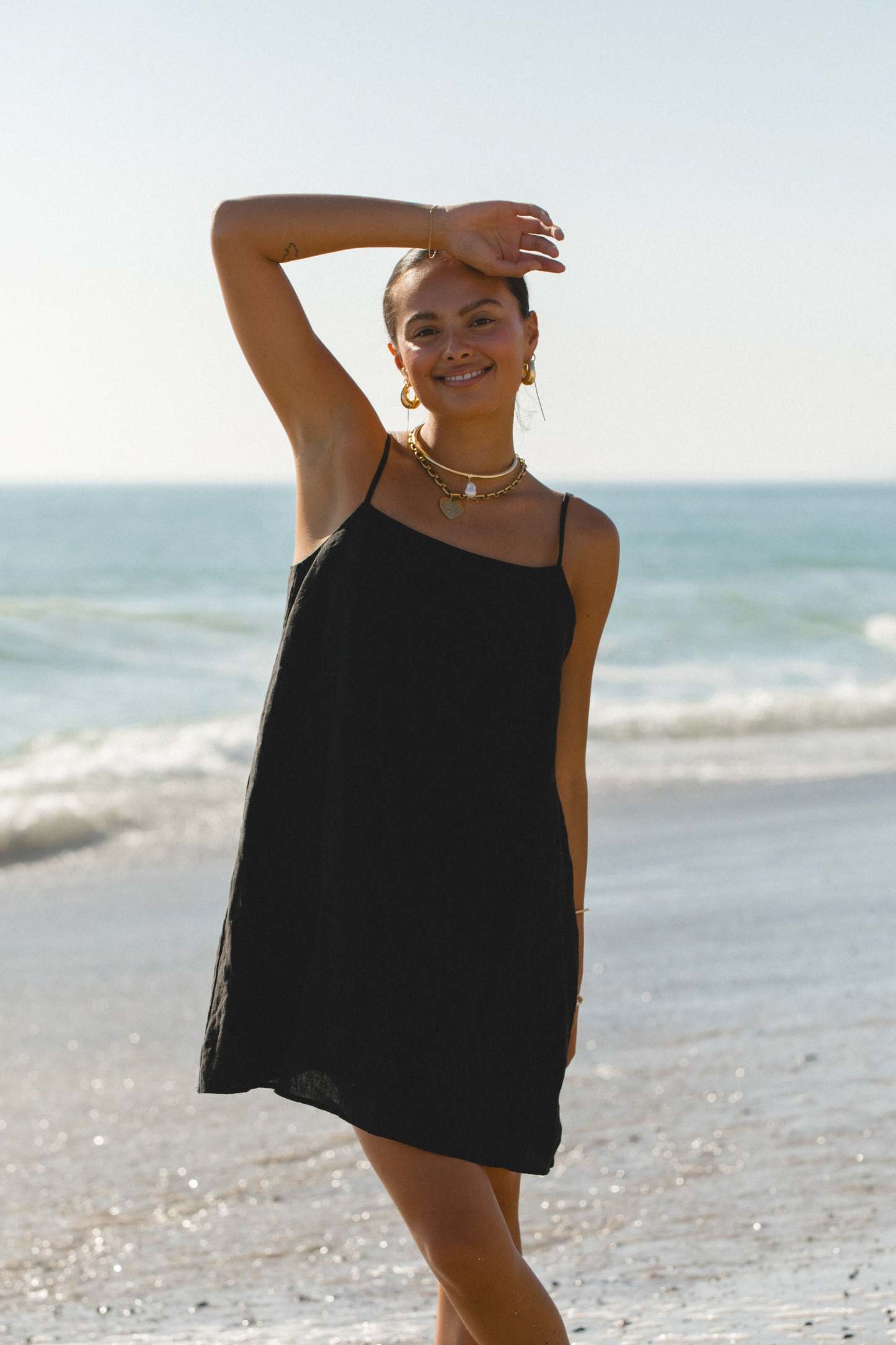 2024Sicily Linen Mini Dress