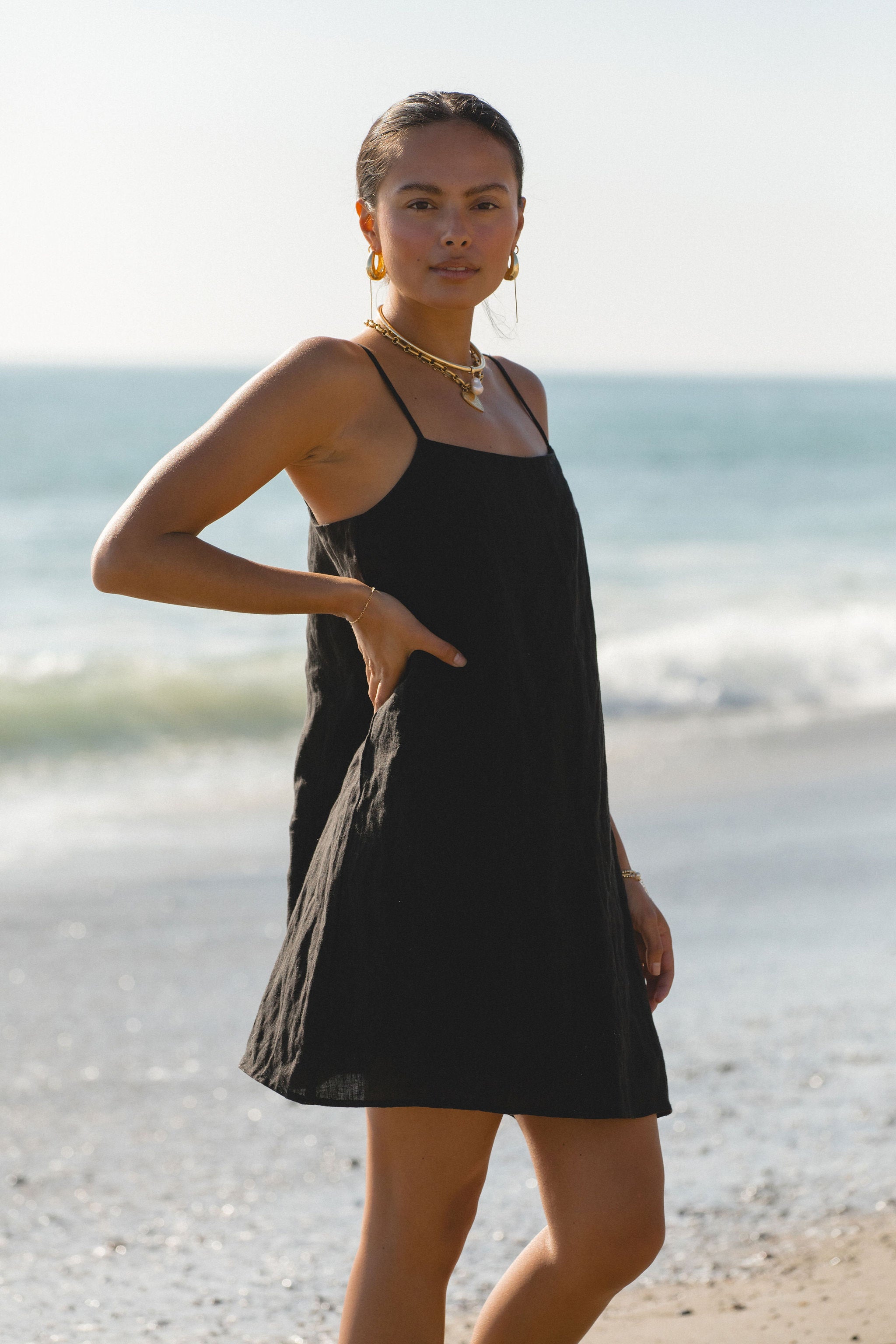 2024Sicily Linen Mini Dress