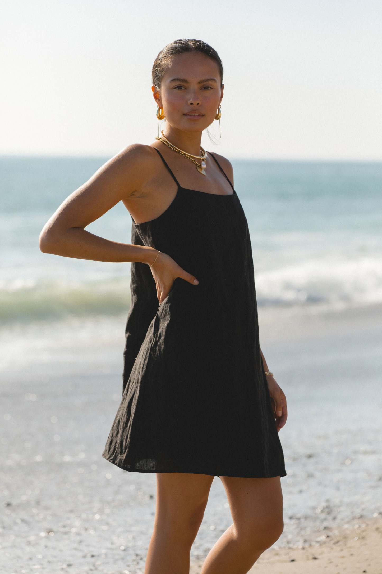 2024Sicily Linen Mini Dress